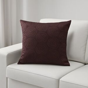 Cushion Cover - Plum Swirl Embroidered Pillow Cover – 20” x 20